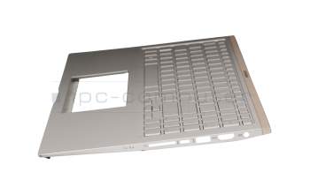 90NB0NM5-R30100 original Asus keyboard incl. topcase DE (german) silver/silver with backlight