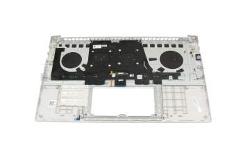 90NB0UT1-R30GE0 original Asus keyboard incl. topcase DE (german) silver/silver with backlight