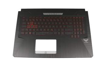 90NR0192-R31GE0 original Asus keyboard incl. topcase DE (german) black/red/black with backlight
