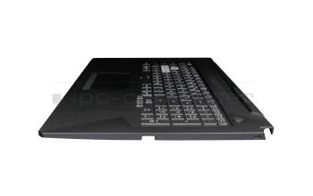 90NR03P1-R31GE0 original Asus keyboard incl. topcase DE (german) black/transparent/black with backlight