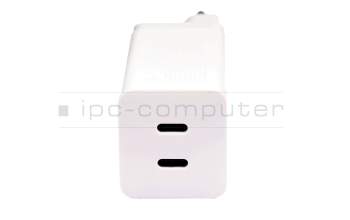 90XB09AN-BPW010 original Asus USB-C GaN-AC-adapter 65.0 Watt EU wallplug white small 65W 2-port GaN adapter wall plug