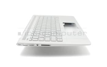 933313-041 original HP keyboard incl. topcase DE (german) silver/silver with backlight