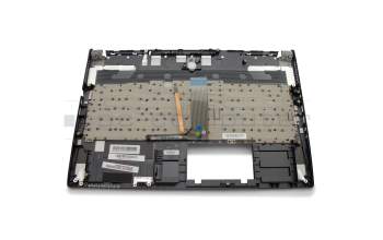 957-16H81E-C50 original MSI keyboard incl. topcase DE (german) black/black with backlight Multicolor