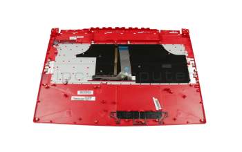 95717C72EC06 original MSI keyboard incl. topcase DE (german) black/black with backlight red backlighting