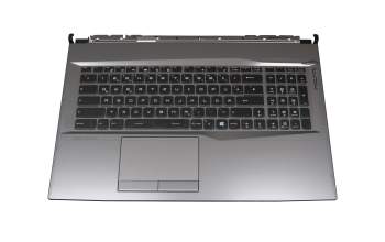 95717E22EC06 original MSI keyboard incl. topcase DE (german) black/grey with backlight