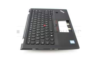 9Z.NCBBW.20G original Lenovo keyboard incl. topcase DE (german) black/black with backlight and mouse-stick