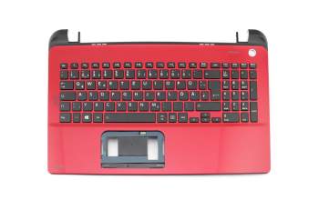 A000300930 original Toshiba keyboard incl. topcase DE (german) black/red