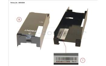 Fujitsu 5-DIMM WIDE AIR DUCT RIGH for Fujitsu Primergy BX2580 M2