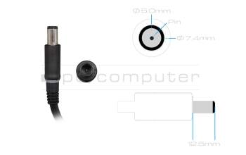AC-adapter 130.0 Watt slim original for Dell G3 15 (3590)