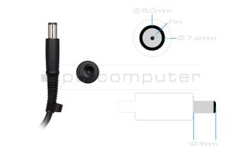 AC-adapter 150.0 Watt normal original for HP EliteBook 8740w