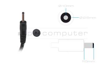 AC-adapter 24.0 Watt EU wallplug small original for Lenovo Tab B10 (HD)