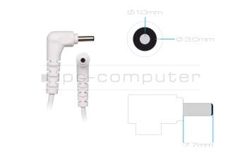 AC-adapter 48.0 Watt white rounded original for LG Gram 14 (14Z90N)