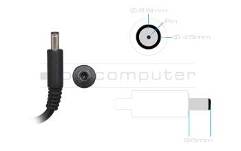 AC-adapter 65.0 Watt original for Dell Inspiron 11 (3153)