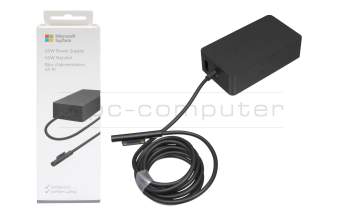 AC-adapter 65.0 Watt rounded (incl. USB connector) original for Microsoft Surface Book