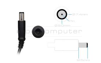 AC-adapter 65 Watt normal original for Dell Chromebook 11 3180 (P26T002)