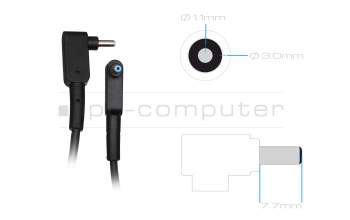AC-adapter 90.0 Watt square original for Acer Aspire 5 (A515-57G)