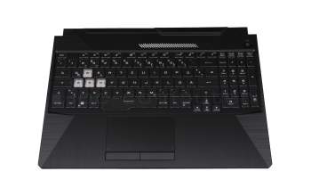 AC22083027080 original Asus keyboard incl. topcase DE (german) black/transparent/black with backlight