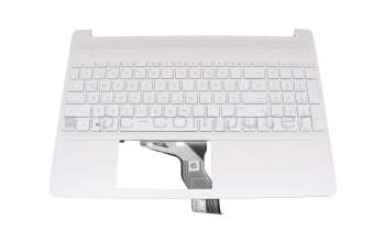 AE0P5G00130 original HP keyboard incl. topcase DE (german) white/white with backlight