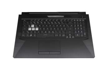 AEBKXG00010 original Quanta keyboard incl. topcase DE (german) black/transparent/black with backlight