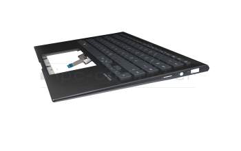 AEUJ6G00010 original Quanta keyboard incl. topcase DE (german) black/anthracite with backlight