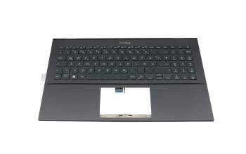 AEUJ7G00010 original Quanta keyboard incl. topcase DE (german) anthracite/grey with backlight