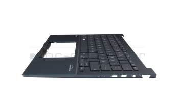 AEUJIG00030 original Quanta keyboard incl. topcase DE (german) blue/blue with backlight