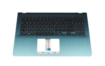 AEXKJG01110 original Asus keyboard incl. topcase DE (german) black/turquoise with backlight