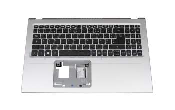 AEZAUF02110 original Acer keyboard incl. topcase FR (french) black/silver