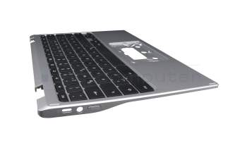 AEZDEG00010 original Acer keyboard incl. topcase DE (german) black/silver