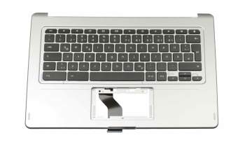 AEZHRG00010 original Acer keyboard incl. topcase DE (german) black/silver