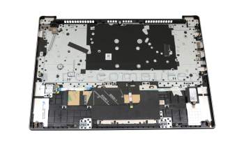 AM171000290 original Lenovo keyboard incl. topcase DE (german) grey/silver with backlight (fingerprint)