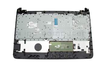AM1EM000300 original HP keyboard incl. topcase DE (german) black/silver White lettering, line structure on housing surface