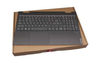 AM1FH000900 original Lenovo keyboard incl. topcase CH (swiss) grey/grey with backlight