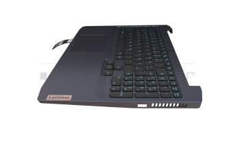 AM1JM000500 original Lenovo keyboard incl. topcase DE (german) black/blue with backlight