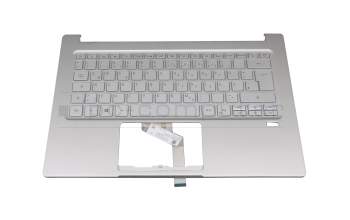 AM2WG000400 original Acer keyboard incl. topcase DE (german) silver/silver with backlight