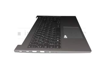 AM2XE000300HXN original Lenovo keyboard incl. topcase DE (german) grey/grey with backlight