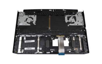 AM33H000700 original Acer keyboard incl. topcase DE (german) black/white/black with backlight (Connection cable 29 mm)