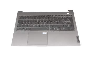 AP35S000160 original Lenovo keyboard incl. topcase DE (german) silver/grey with backlight