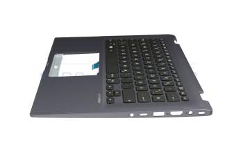 ASM18A26D0JH18 original Chicony keyboard incl. topcase DE (german) black/blue with backlight