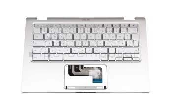 ASM18J26D0J528 original Asus keyboard incl. topcase DE (german) silver/silver with backlight