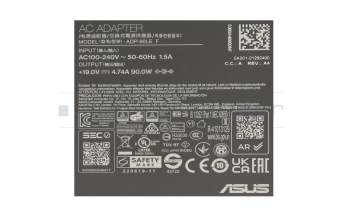 Asus K5504VN original AC-adapter 90.0 Watt