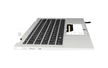 BMKAUA0LMHZ0AY original HP keyboard incl. topcase DE (german) black/silver with backlight
