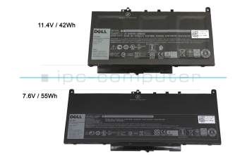 Battery 55Wh original 7.6V suitable for Dell Latitude 12 (E7270)
