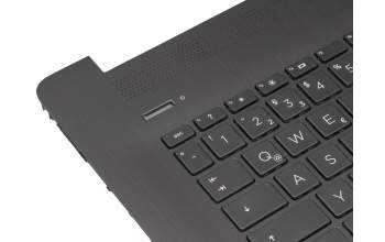C2139000114225 original HP keyboard incl. topcase DE (german) black/black (DVD) (Optics: metal black brushed)