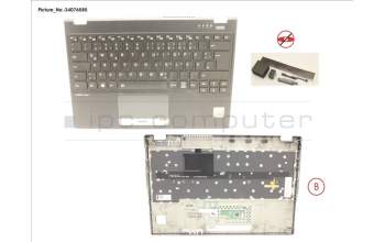 Fujitsu CP793289-XX UPPER ASSY INCL. KEYB GERMAN FOR PV