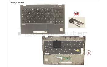 Fujitsu CP793305-XX UPPER ASSY INCL. KEYB SPAIN FOR PV