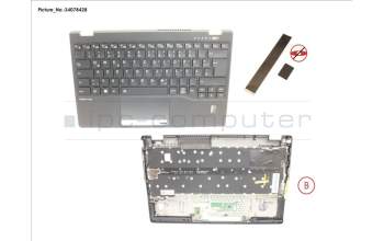Fujitsu CP806836-XX UPPER ASSY INCL. KB GERMAN W/FP(TBT)