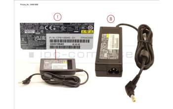 Fujitsu CP816840-XX AC-ADAPTER 19V 65W (3-PIN) UKCA TCO9