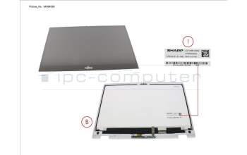 Fujitsu CP846753-XX LCD FRONT COVER W/ TOUCH PANEL FHD AG.
