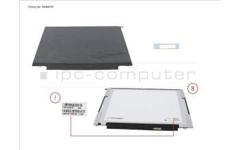 Fujitsu CP847046-XX LCD ASSY 14\" FHD TOUCH W/ PLATE